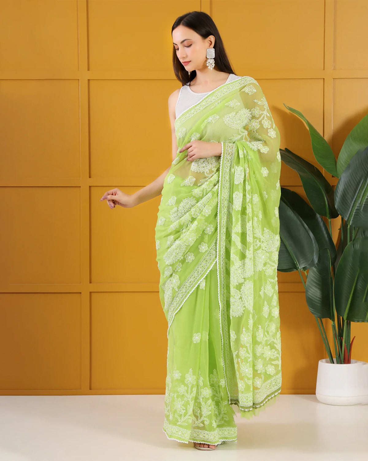 Misri Chikankari Georgette Sarees